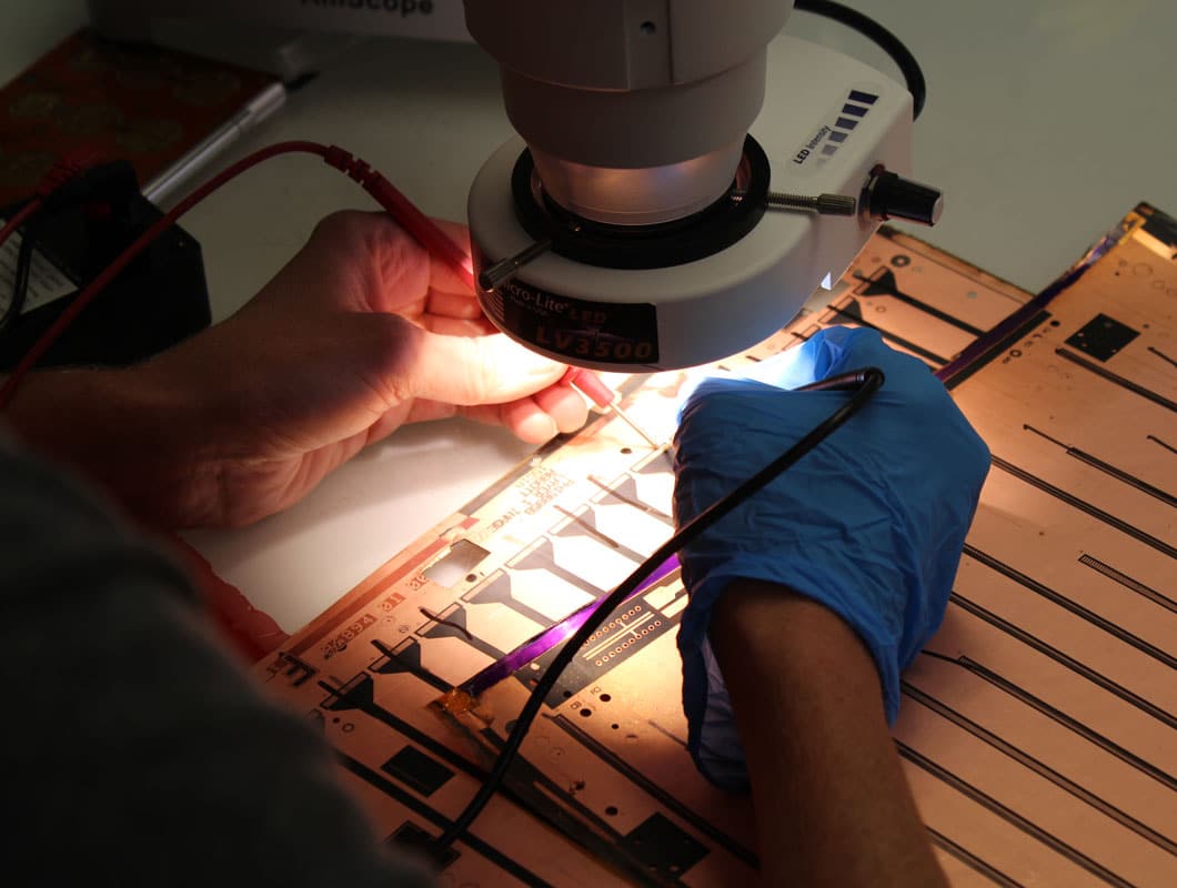 A series of All Flex circuits being tested